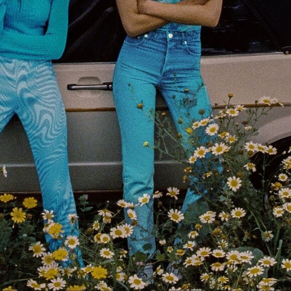 Zara Straight Leg Two Tone Jeans New - Picture 4 of 4